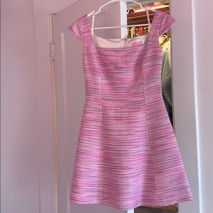 Lilly Pulitzer pink and purple tweed dress